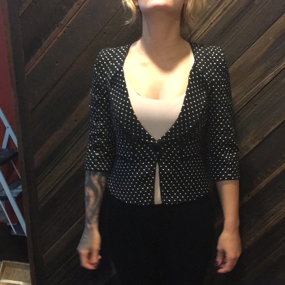 Blazer black  with white polka dots